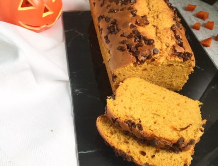 Plum cake alla zucca con gocce di cioccolato senza glutine